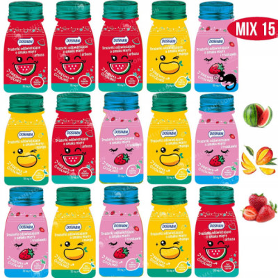 DRAŻE ODŚWIEŻAJĄCE mix SMAKÓW ARBUZ TRUSKAWKA MANGO 16g x15 szt