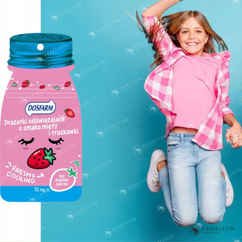 DRAŻE ODŚWIEŻAJĄCE mix SMAKÓW ARBUZ TRUSKAWKA MANGO MANDARYNKA COLA 16g x5
