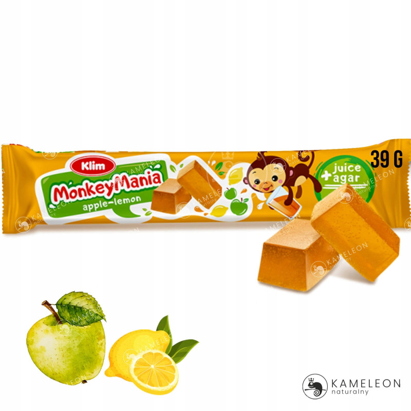 GALARETKA wege monkey mania JABŁKO-CYTRYNA 12sztuk