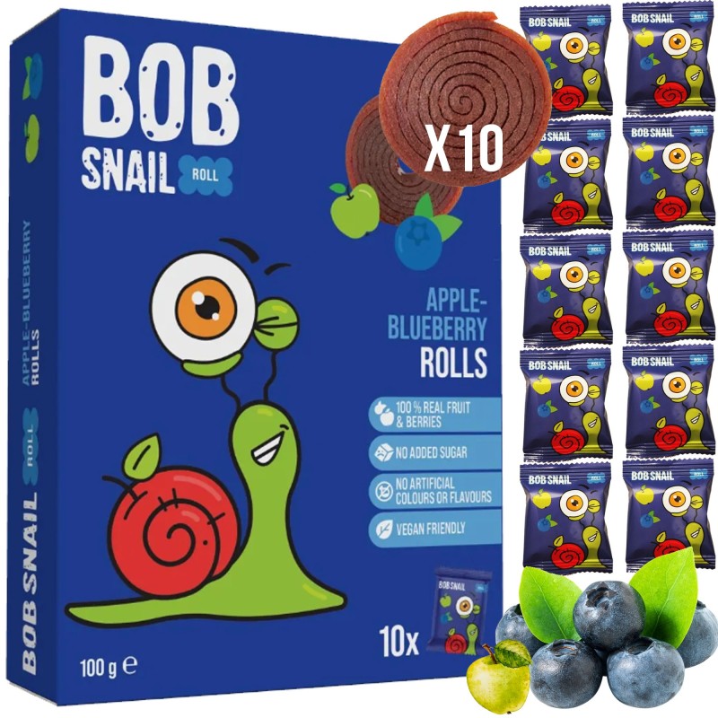 BOB SNAIL ROLLS BORÓWKA przekąska owocowa bez cukru dla