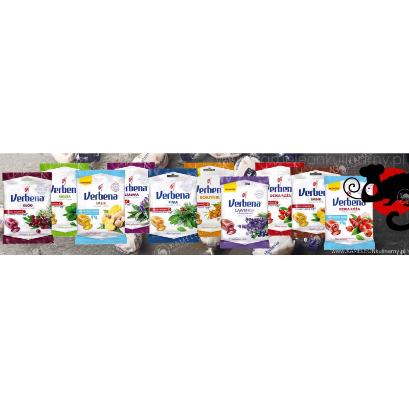 Verbena ZIOŁOWE cukierki IMBIR + witamina C - 60g