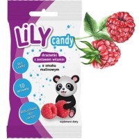 LILY CANDY DRAŻETKI BEZ CUKRU Z WITAMINAMI smak MALINOWY