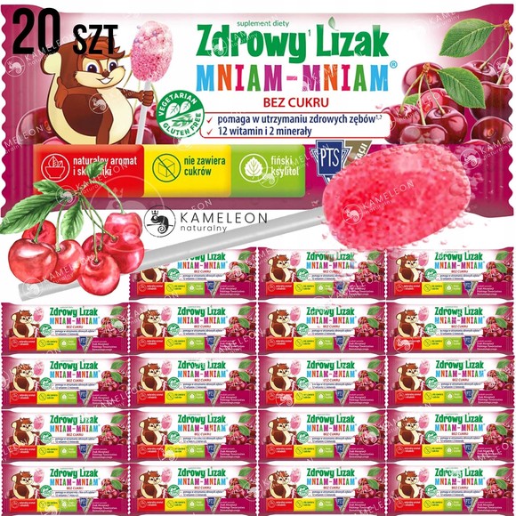 Strapharma ZDROWY LIZAK wiśnia WIŚNOWY bez cukru z
