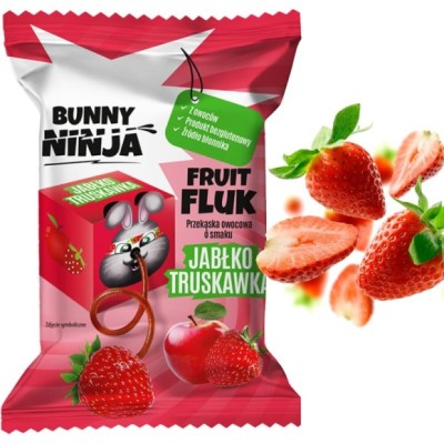 BUNNY NINJA przekąska owocowa FRUIT FLUK bez cukru JABŁKO