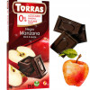 CZEKOLADA GORZKA Z JABŁKIEM bez cukru glutenu bezglutenowa 75g TORRAS