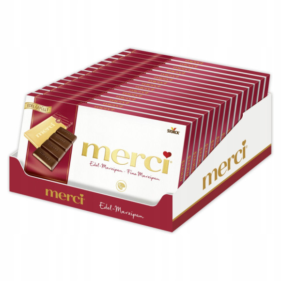 MERCI CZEKOLADA DESEROWA Z NADZIENIEM MARCEPANOWYM Marcepan STORCK 112g MERCI CZEKOLADA DESEROWA Z NADZIENIEM MARCEPANOWYM Marcepan STORCK 112g