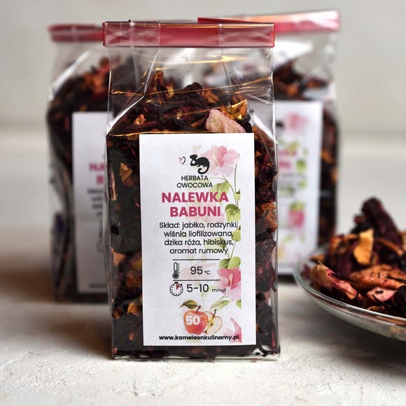 HERBATA OWOCOWA NALEWKA BABUNI jabłko rodzynki 50g