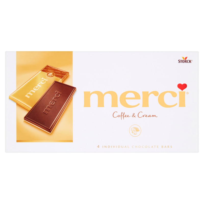 MERCI CZEKOLADA KAWOWO-ŚMIETANKOWA Kawowa Śmietankowa STORCK 4x 25g 100g
