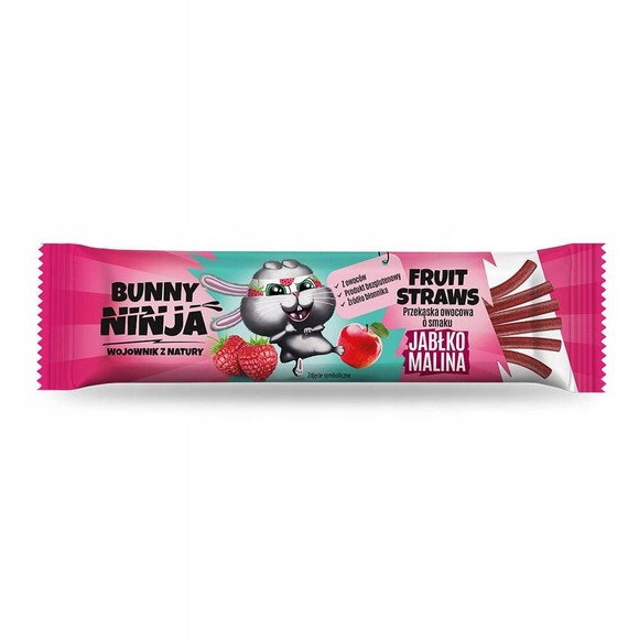BUNNY NINJA przekąska owocowa JABŁKO MALINA 16G