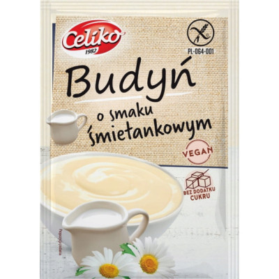 BUDYŃ ŚMIETANKOWY o smaku ŚMIETANKOWYM 40g BEZ CUKRU BEZ GLUTENU Celiko