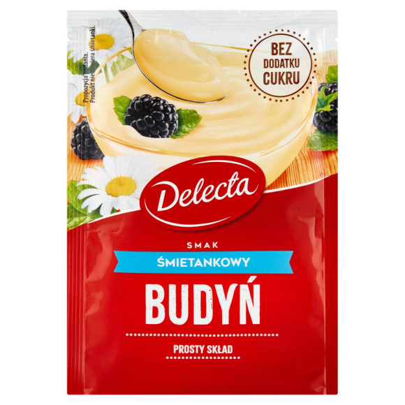Delecta BUDYŃ ŚMIETANKOWY bez dodatku cukru 1szt Delecta BUDYŃ ŚMIETANKOWY bez dodatku cukru 1szt