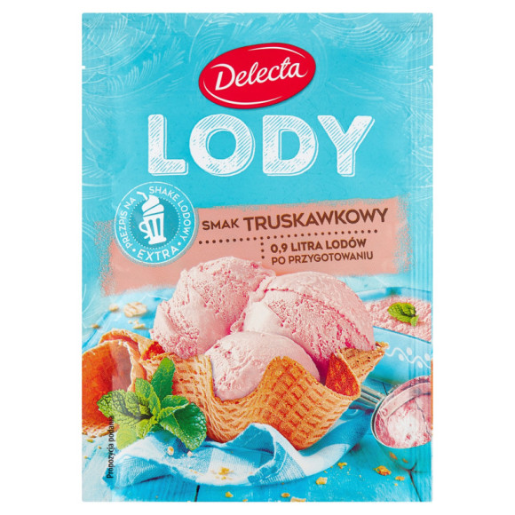 Delecta LODY TRUSKAWKOWE w proszku mieszanka do LODÓW TRUSKAWKA 57g HIT !! Delecta LODY TRUSKAWKOWE w proszku mieszanka do LODÓW TRUSKAWKA 57g HIT !!