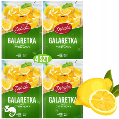 Delecta GALARETKA CYTRYNOWA smak cytrynowy 4 x 75g