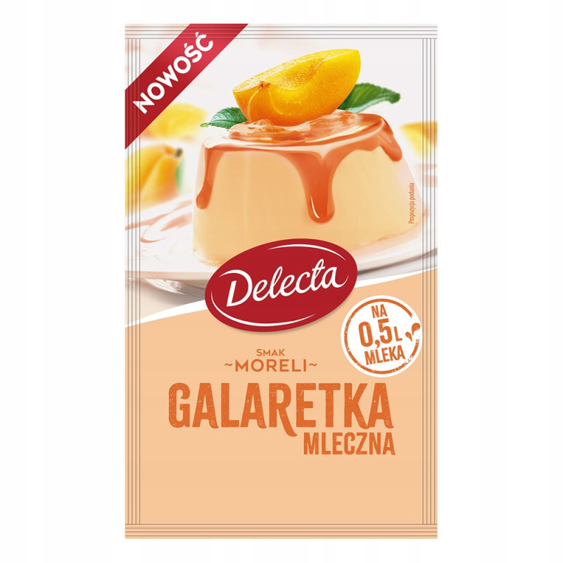 DELECTA GALARETKA GALARETKI mix aż 10 SMAKÓW!! MLECZNA i KLASYCZNA OWOCOWA