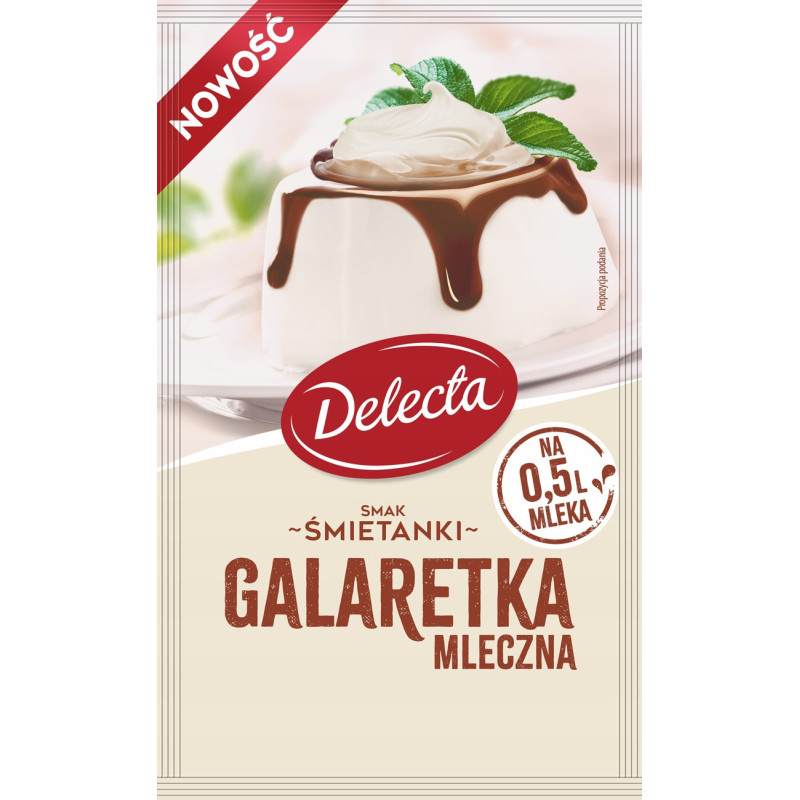 DELECTA GALARETKA GALARETKI mix aż 10 SMAKÓW!! MLECZNA i KLASYCZNA OWOCOWA