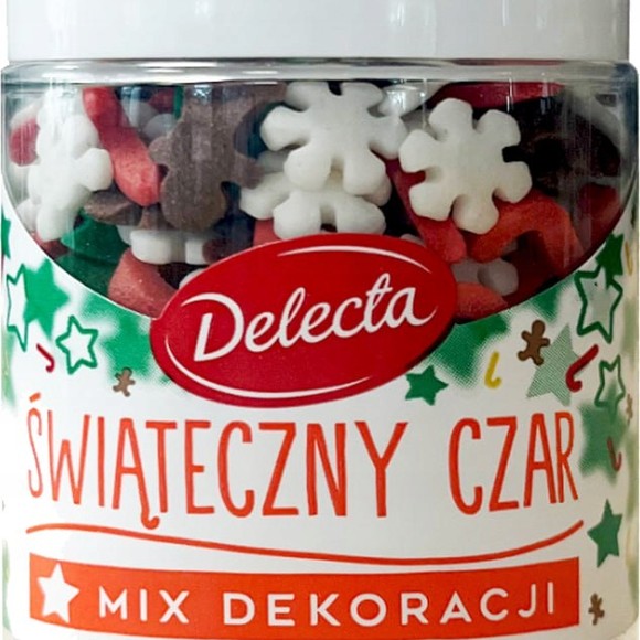 Delecta ŚWIĄTECZNY CZAR Mix dekoracje  PŁATKI CUKROWE 55g