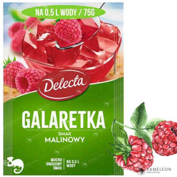 Delecta GALARETKA MALINOWA smak malinowy 4 x 70g