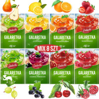 Delecta GALARETKA OWOCOWA Galaretki Owocowe MIX SMAKÓW OWOCOWYCH 8 sztuk !