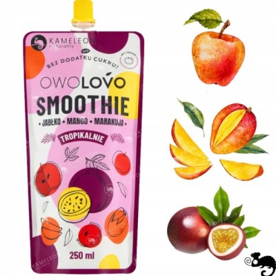 OWOLOVO SMOOTHIE TROPIKALNIE mus owocowy JABŁKO MANGO