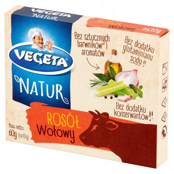 VEGETA KOSTKA ROSOŁOWA BULIONOWA BULION WARZYWNY 60g
