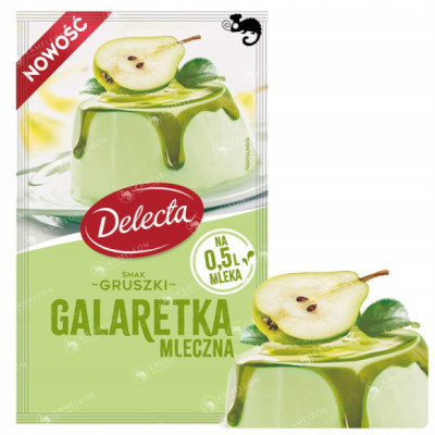 GALARETKA MLECZNA smak GRUSZKI GRUSZKA GRUSZKOWA 60g DELECTA