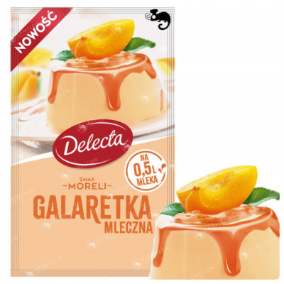 GALARETKA MLECZNA smak MORELI MORELA MORELOWY 60g DELECTA deser nowość !