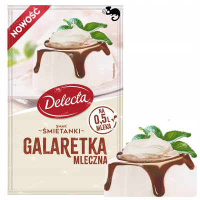GALARETKA MLECZNA smak ŚMIETANKI ŚMIETANKA ŚMIETANKOWA 60g DELECTA