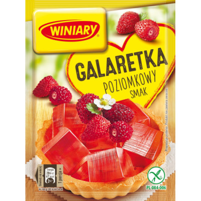 GALARETKA smak POZIOMKOWY POZIOMKI CZERWONA bez glutenu 71g WINIARY