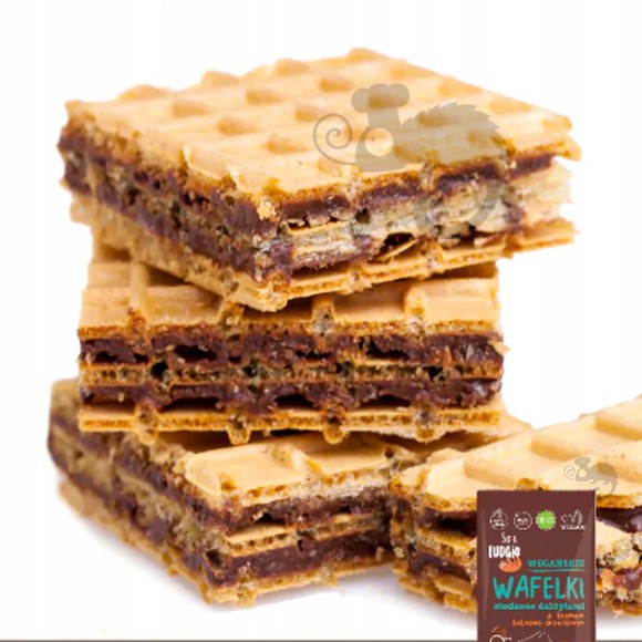 EKO WAFELKI Z KREMEM KAKAO ORZECH BEZ CUKRU SŁODZONE