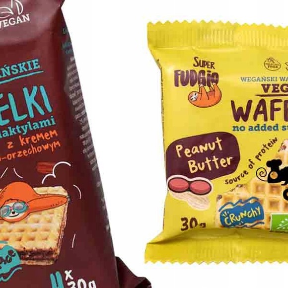 EKO WAFELKI Z KREMEM KAKAO ORZECH BEZ CUKRU SŁODZONE