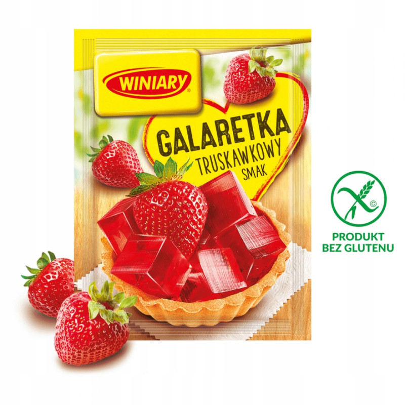 GALARETKA smak TRUSKAWKOWY TRUSKAWKOWA Truskawki bez glutenu 71g WINIARY
