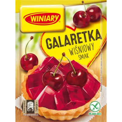 GALARETKA smak WIŚNIOWY WIŚNIOWA WIŚNIE bez glutenu 71g WINIARY