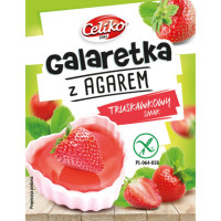 GALARETKA TRUSKAWKOWA z agarem AGAR 45g Celiko Bez Żelatyny Dla Wegan