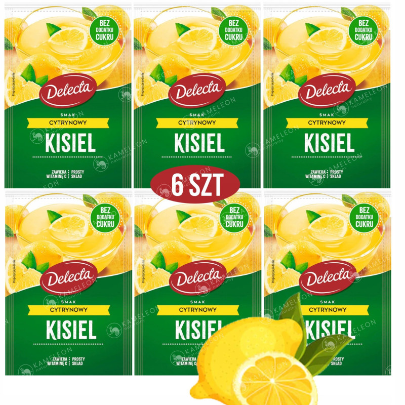 Delecta KISIEL CYTRYNOWY bez dodatku cukru 38G x6