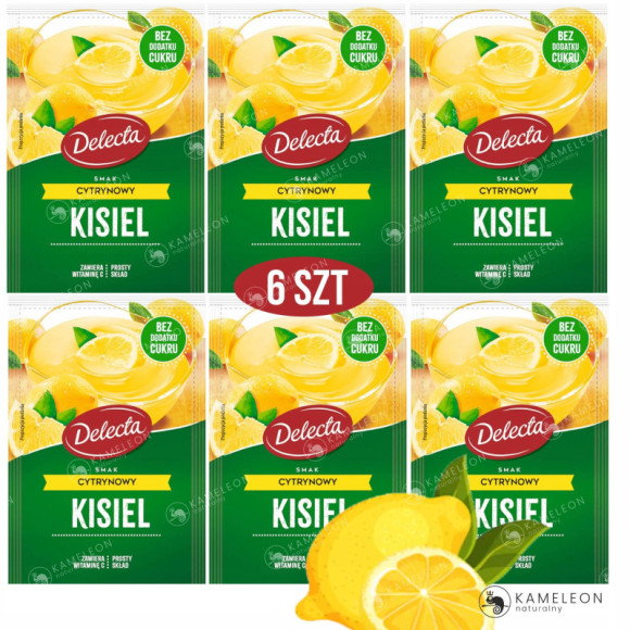 Delecta KISIEL CYTRYNOWY bez dodatku cukru 38G x6