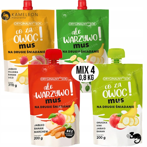 CO ZA OWOC MUS DRUGIE ŚNIADANIE Gruszka Kiwi Jabłko Banan