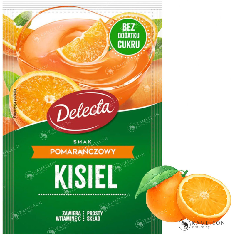 Delecta KISIEL POMARAŃCZOWY bez dodatku cukru 6szt