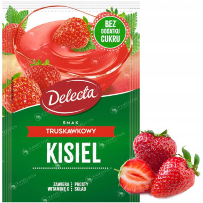Delecta KISIEL TRUSKAWKOWY bez dodatku cukru 38G