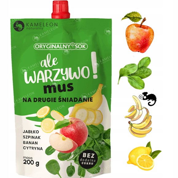 CO ZA WARZYWO MUS NA DRUGIE ŚNIADANIE Jabłko Szpinak Banan