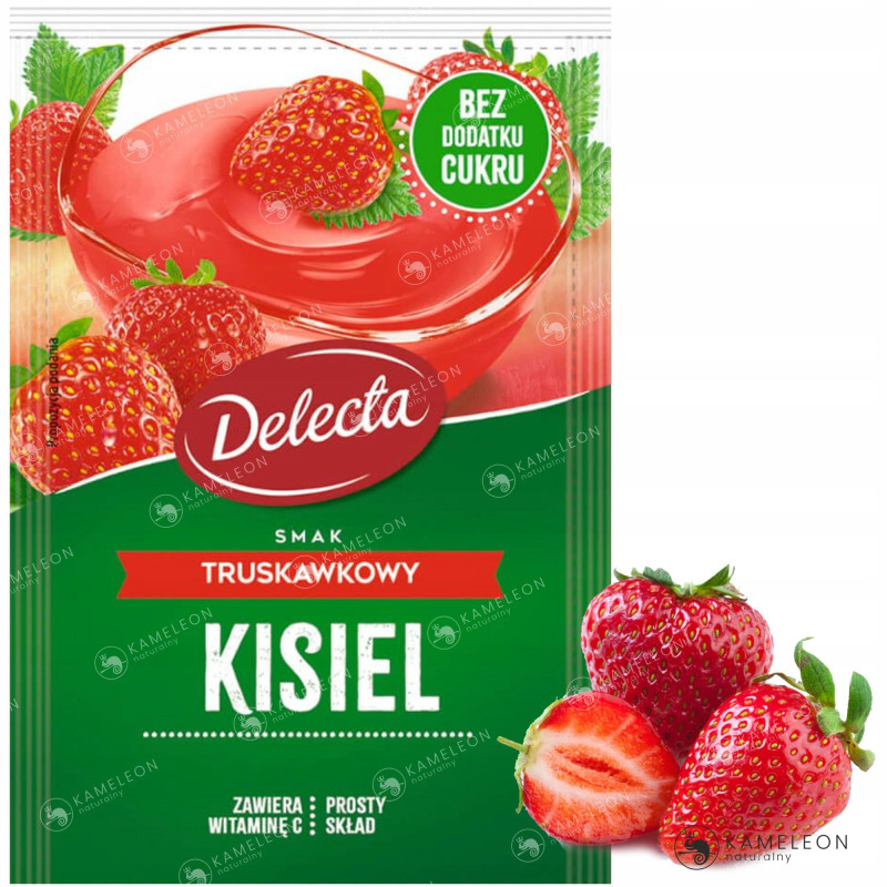 Delecta KISIEL TRUSKAWKOWY bez dodatku cukru 38G