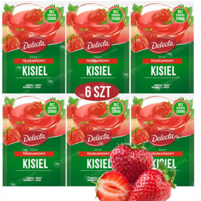Delecta KISIEL TRUSKAWKOWY bez dodatku cukru 38Gx6