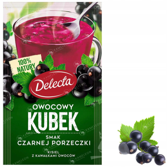 Delecta OWOCOWY KUBEK KISIEL czarna porzeczka 30g