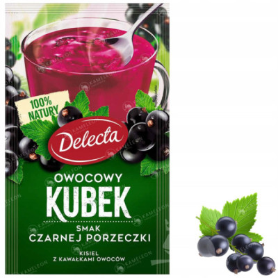 Delecta OWOCOWY KUBEK KISIEL czarna porzeczka 30g