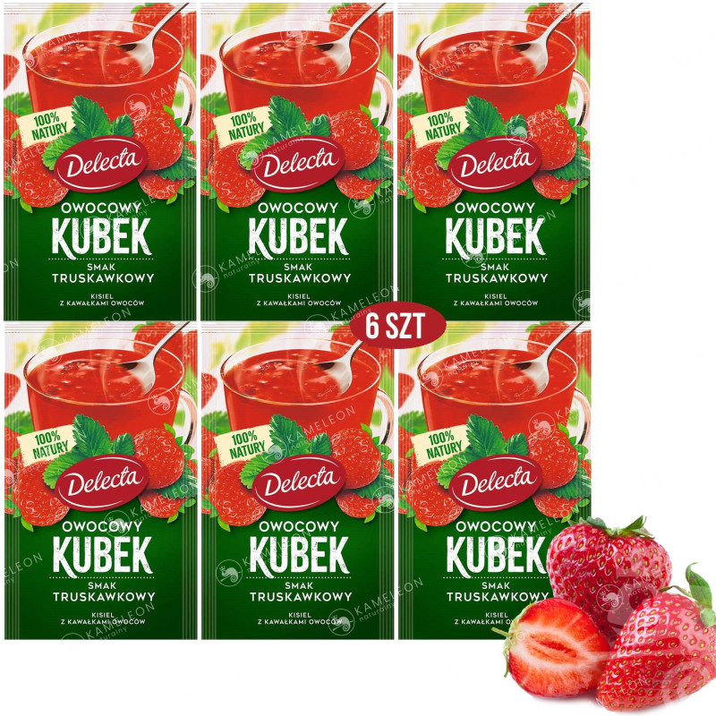Delecta OWOCOWY KUBEK KISIEL INSTANT truskawkowy