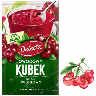Delecta OWOCOWY KUBEK KISIEL INSTANT wiśniowy 30g