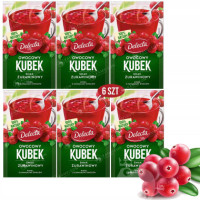 Delecta OWOCOWY KUBEK KISIEL INSTANT żurawinowy 6x