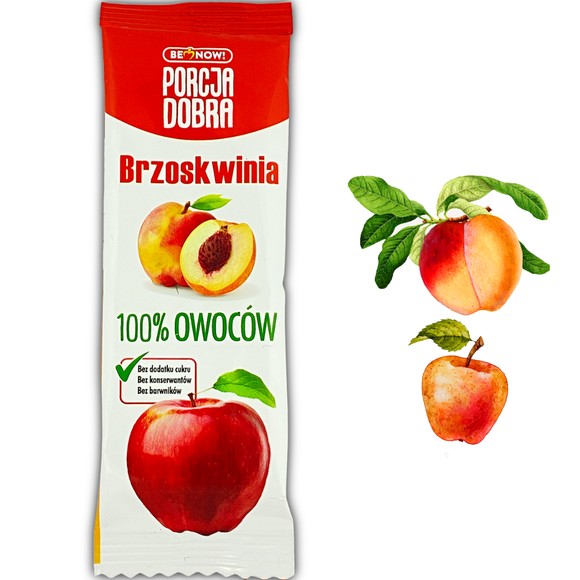 PORCJA DOBRA przekąska owocowa LISTEK JABŁKO TRUSKAWKA 16g