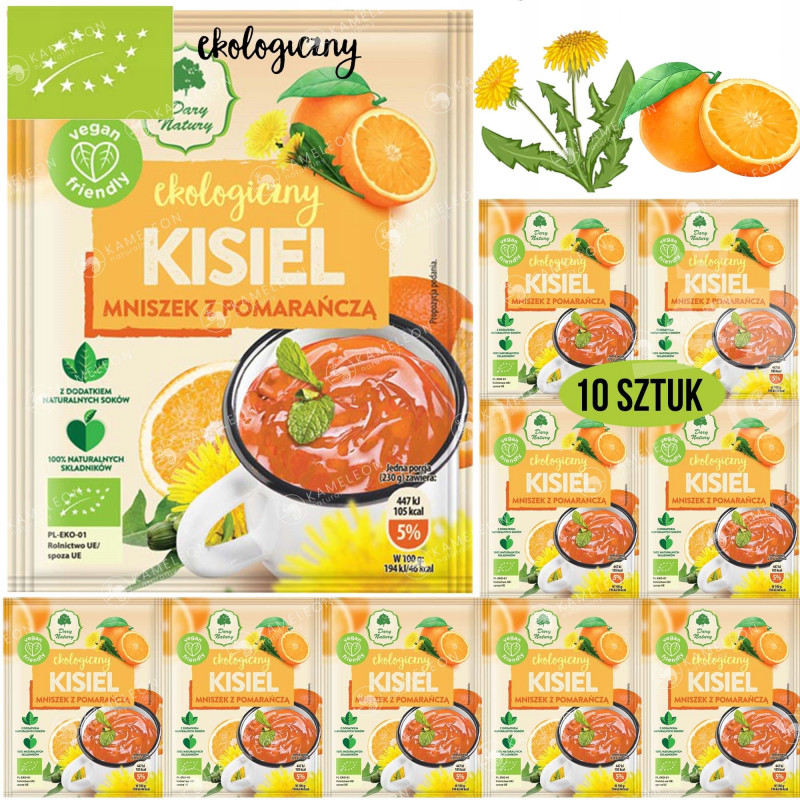 KISIEL eko MNISZEK Z POMARAŃCZĄ DARY NATURY 10 szt