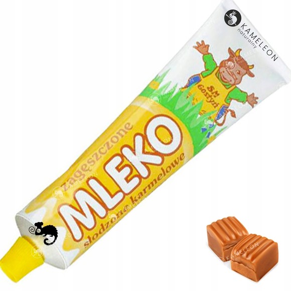 MLEKO ZAGĘSZCZONE SŁODZONE karmelowe KARMEL 150G W TUBCE