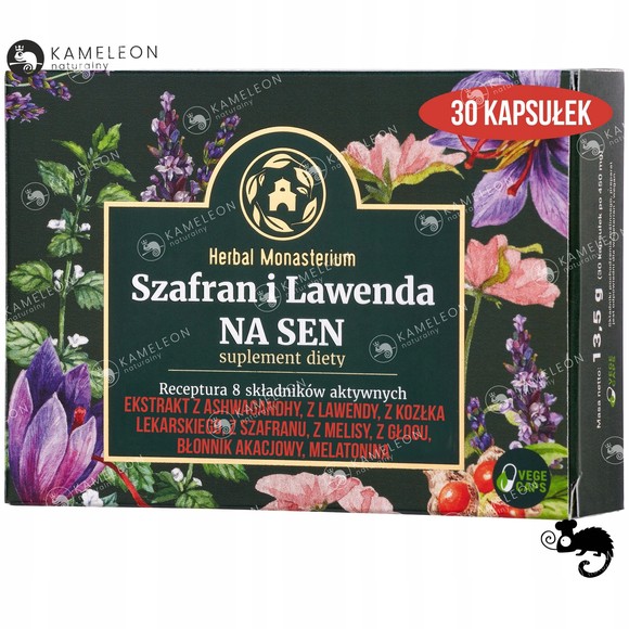 Herbal SZAFRAN I LAWENDA NA SEN melatonina ashwagandha 30